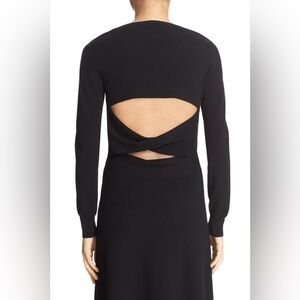 A.L.C. 'Rex' Cutout Back Knit Top in Black